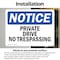 Signmission Private Driveway No Trespassing OSHA Notice Sign, Vinyl Decal, 7in W x 5in L, 2PK OS-2PACK-NS-D-57-L-17811 - alternate 5
